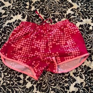 Womens pink Nike running shorts